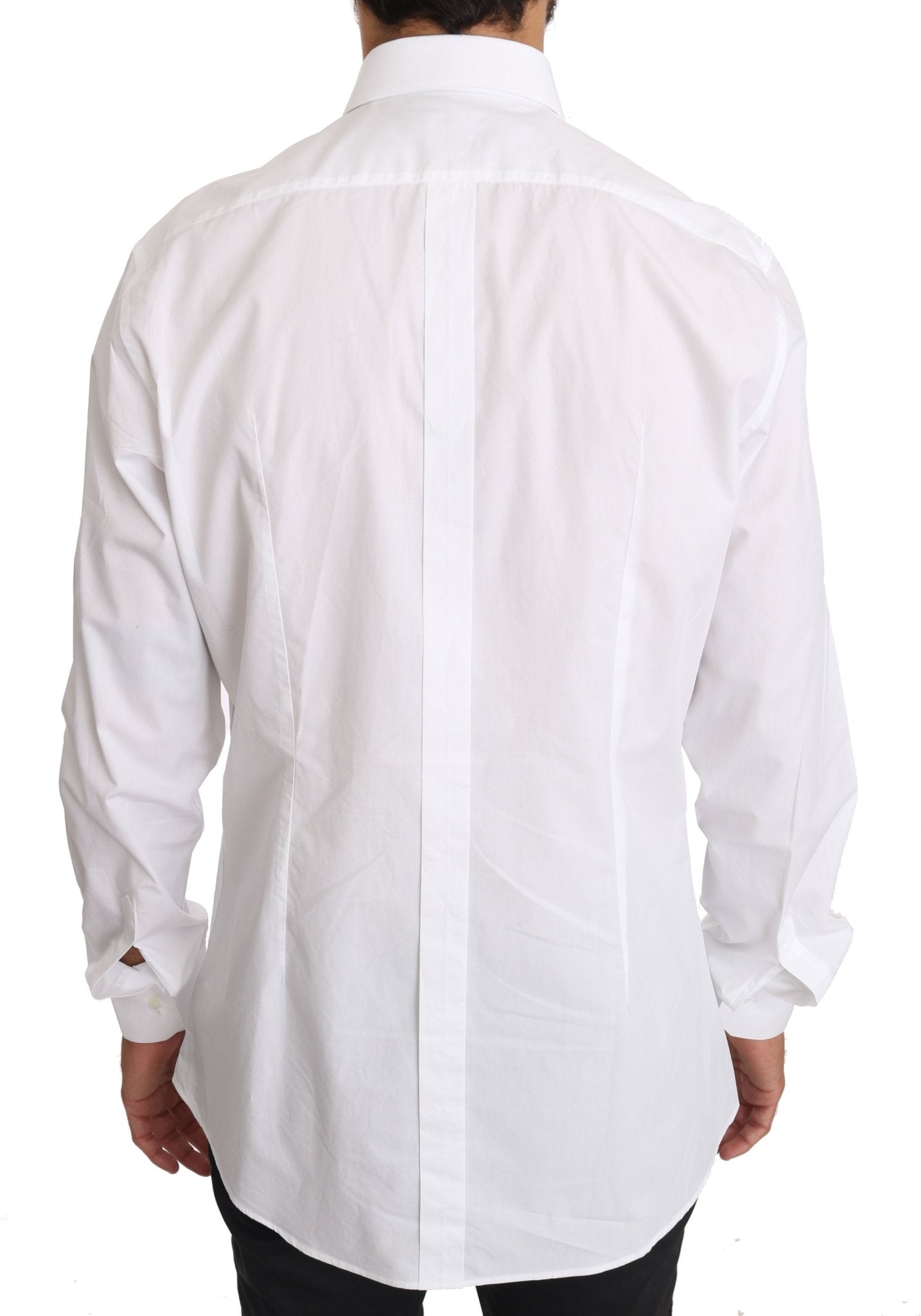 Dolce & Gabbana Elegant Slim Fit Dress Shirt in Pure White - Sandy Store ByNet
