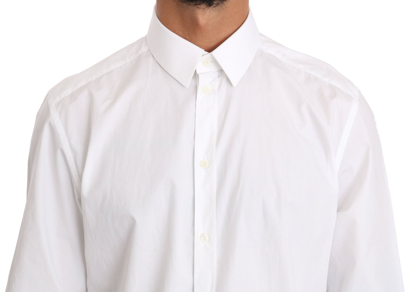Dolce & Gabbana Elegant Slim Fit Dress Shirt in Pure White - Sandy Store ByNet