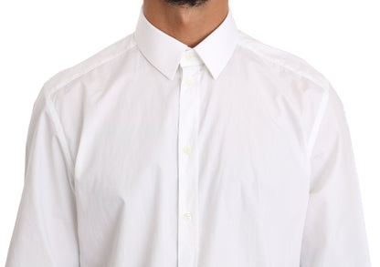 Dolce & Gabbana Elegant Slim Fit Dress Shirt in Pure White - Sandy Store ByNet