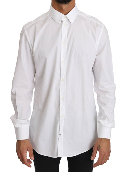 Dolce & Gabbana Elegant Slim Fit Dress Shirt in Pure White - Sandy Store ByNet