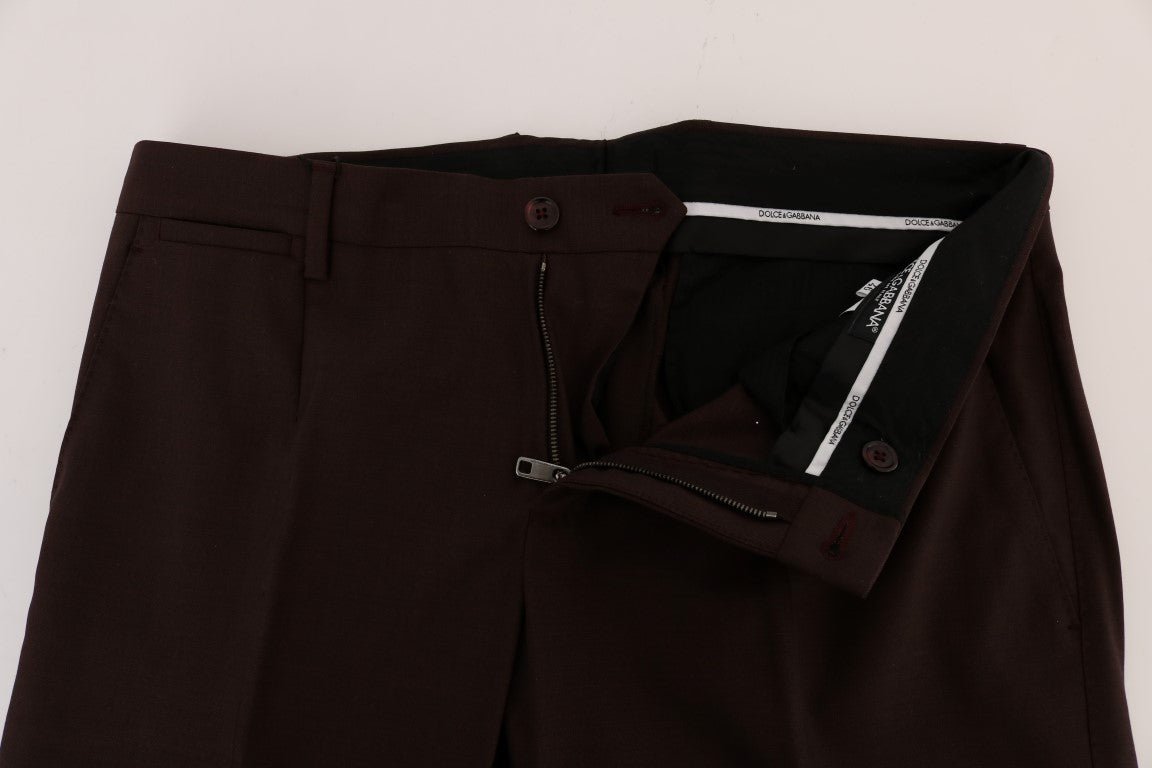 Dolce & Gabbana Elegant Slim Fit Formal Trousers in Purple - Sandy Store ByNet