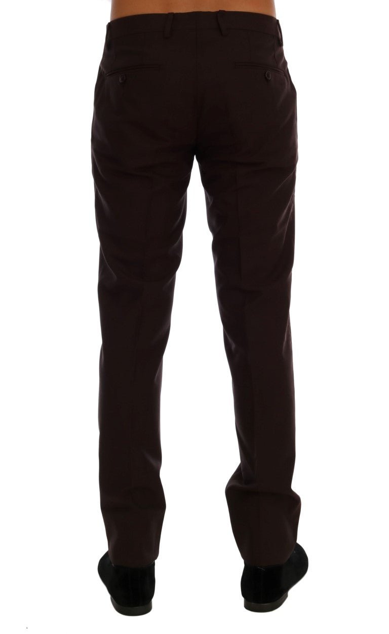 Dolce & Gabbana Elegant Slim Fit Formal Trousers in Purple - Sandy Store ByNet