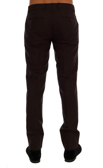 Dolce & Gabbana Elegant Slim Fit Formal Trousers in Purple - Sandy Store ByNet