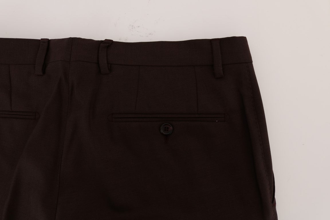 Dolce & Gabbana Elegant Slim Fit Formal Trousers in Purple - Sandy Store ByNet
