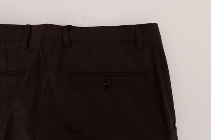 Dolce & Gabbana Elegant Slim Fit Formal Trousers in Purple - Sandy Store ByNet