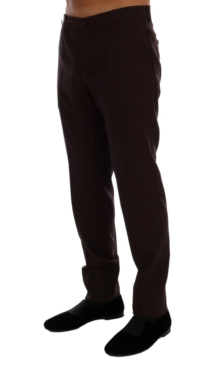 Dolce & Gabbana Elegant Slim Fit Formal Trousers in Purple - Sandy Store ByNet