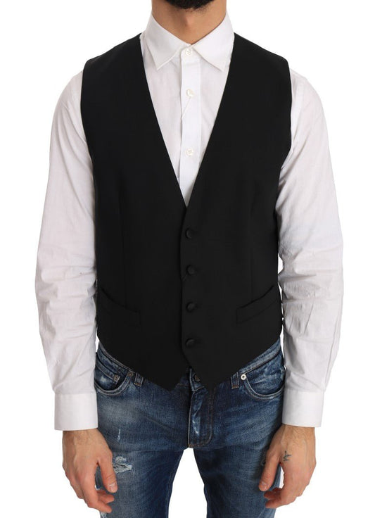 Dolce & Gabbana Elegant Slim Fit Formal Vest in Black - Sandy Store ByNet