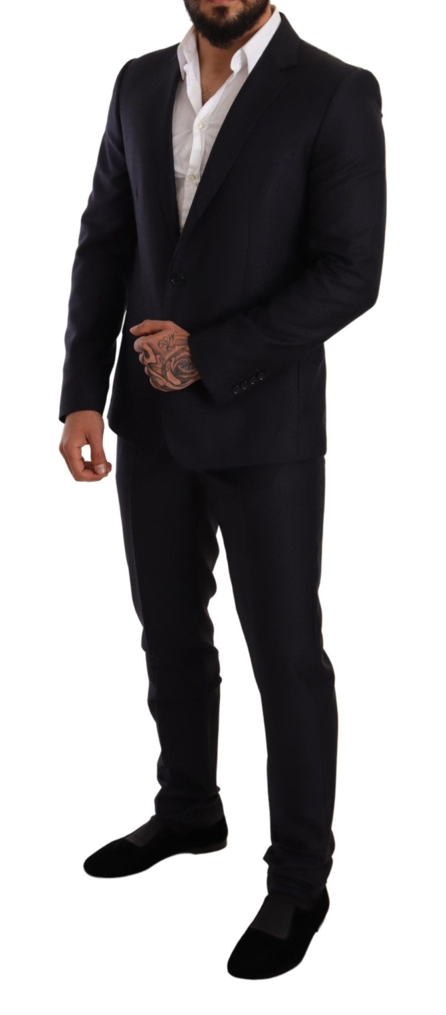 Dolce & Gabbana Elegant Slim Fit Jacquard Suit in Blue - Sandy Store ByNet