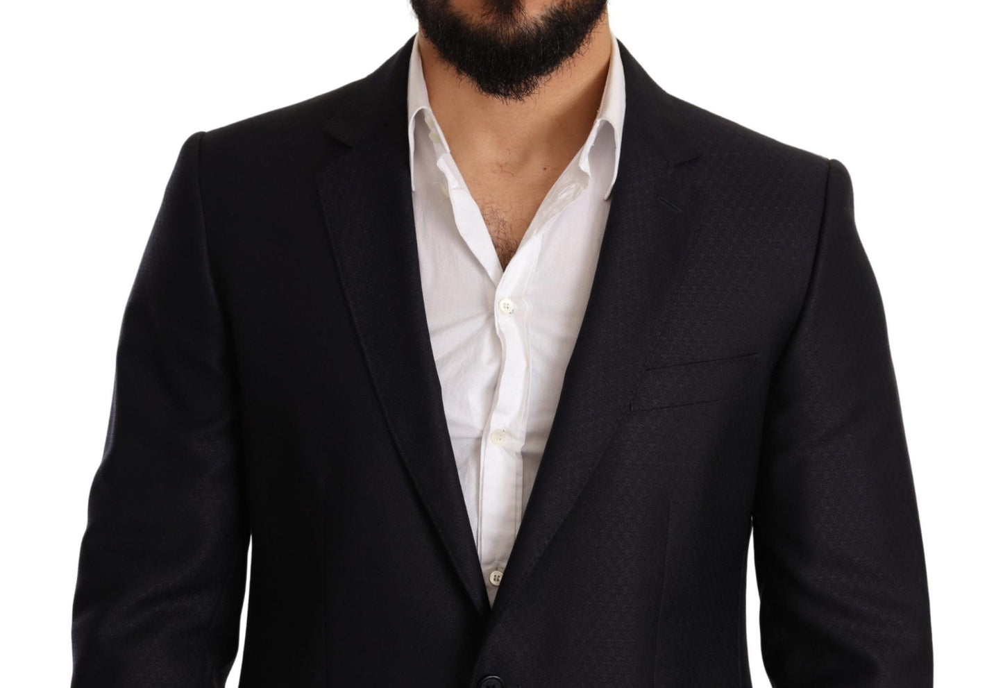 Dolce & Gabbana Elegant Slim Fit Jacquard Suit in Blue - Sandy Store ByNet