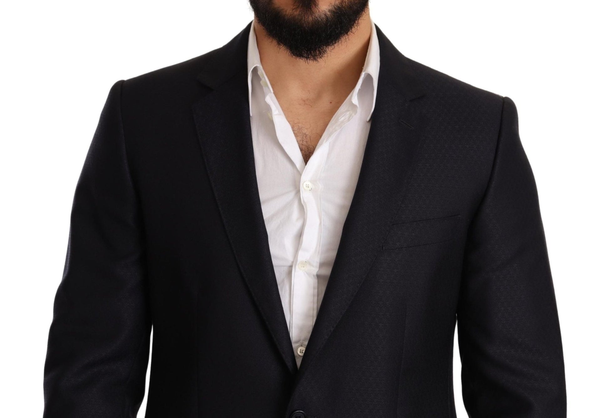 Dolce & Gabbana Elegant Slim Fit Jacquard Suit in Blue - Sandy Store ByNet
