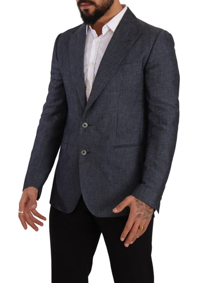 Dolce & Gabbana Elegant Slim Fit Two - Button Blue Blazer - Sandy Store ByNet