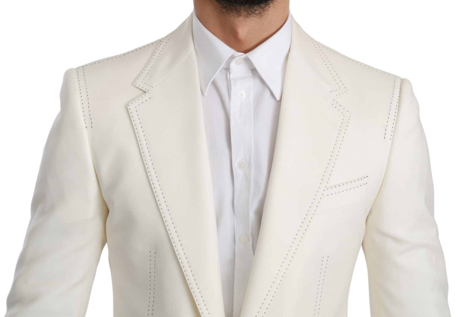 Dolce & Gabbana Elegant Slim Fit Virgin Wool Blazer - Sandy Store ByNet