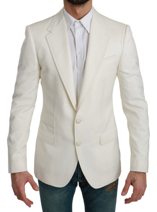 Dolce & Gabbana Elegant Slim Fit Virgin Wool Blazer - Sandy Store ByNet