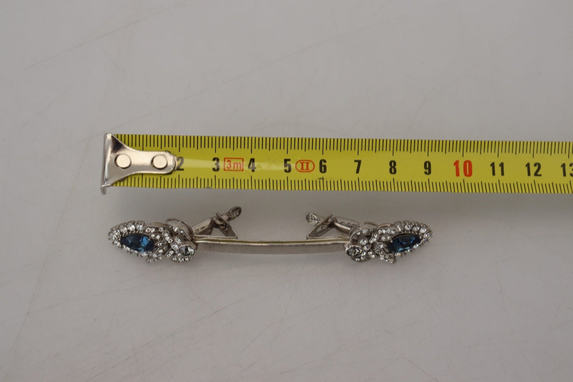 Dolce & Gabbana Elegant Sterling Silver Glass Brooch - Sandy Store ByNet