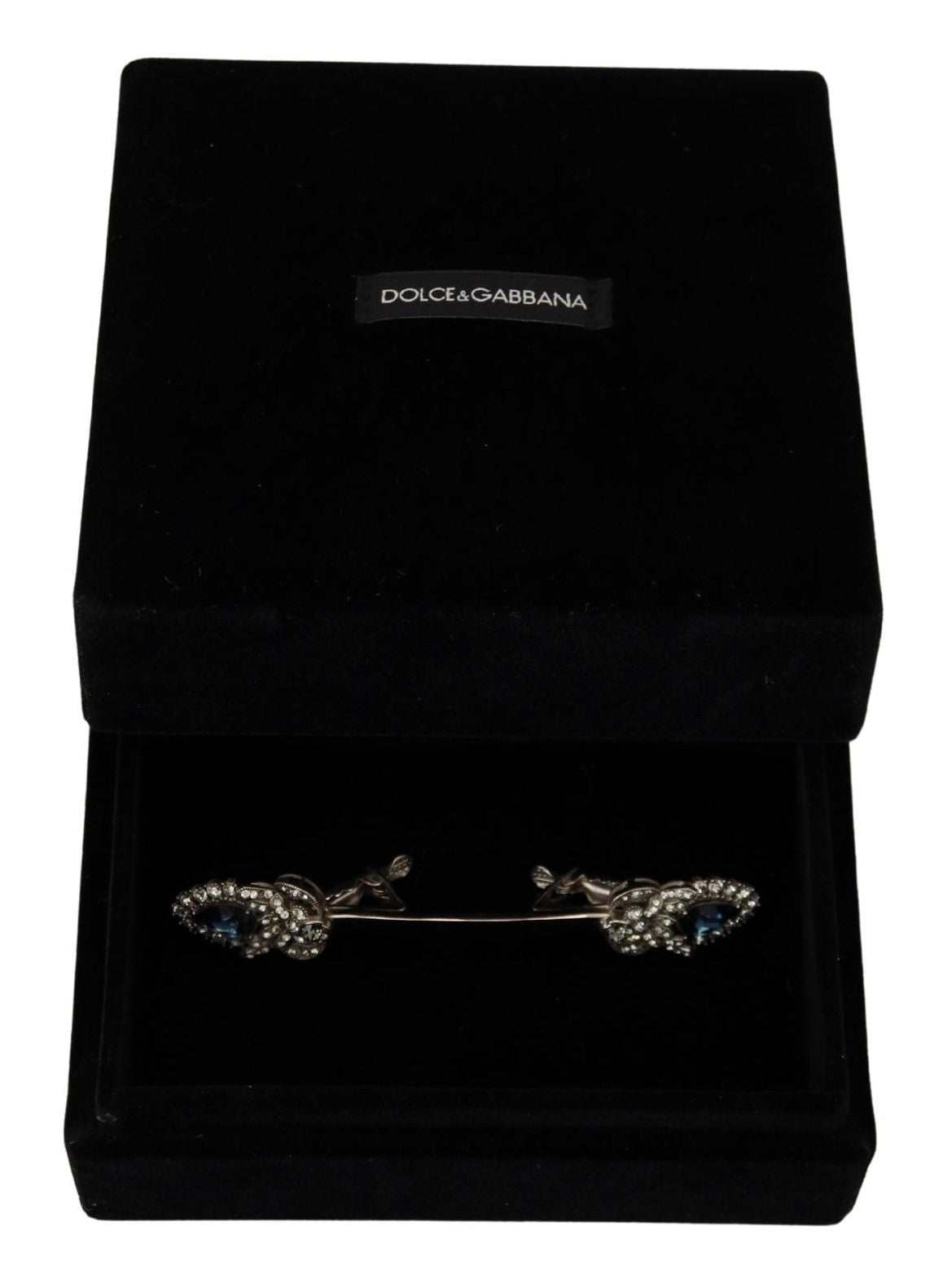 Dolce & Gabbana Elegant Sterling Silver Glass Brooch - Sandy Store ByNet