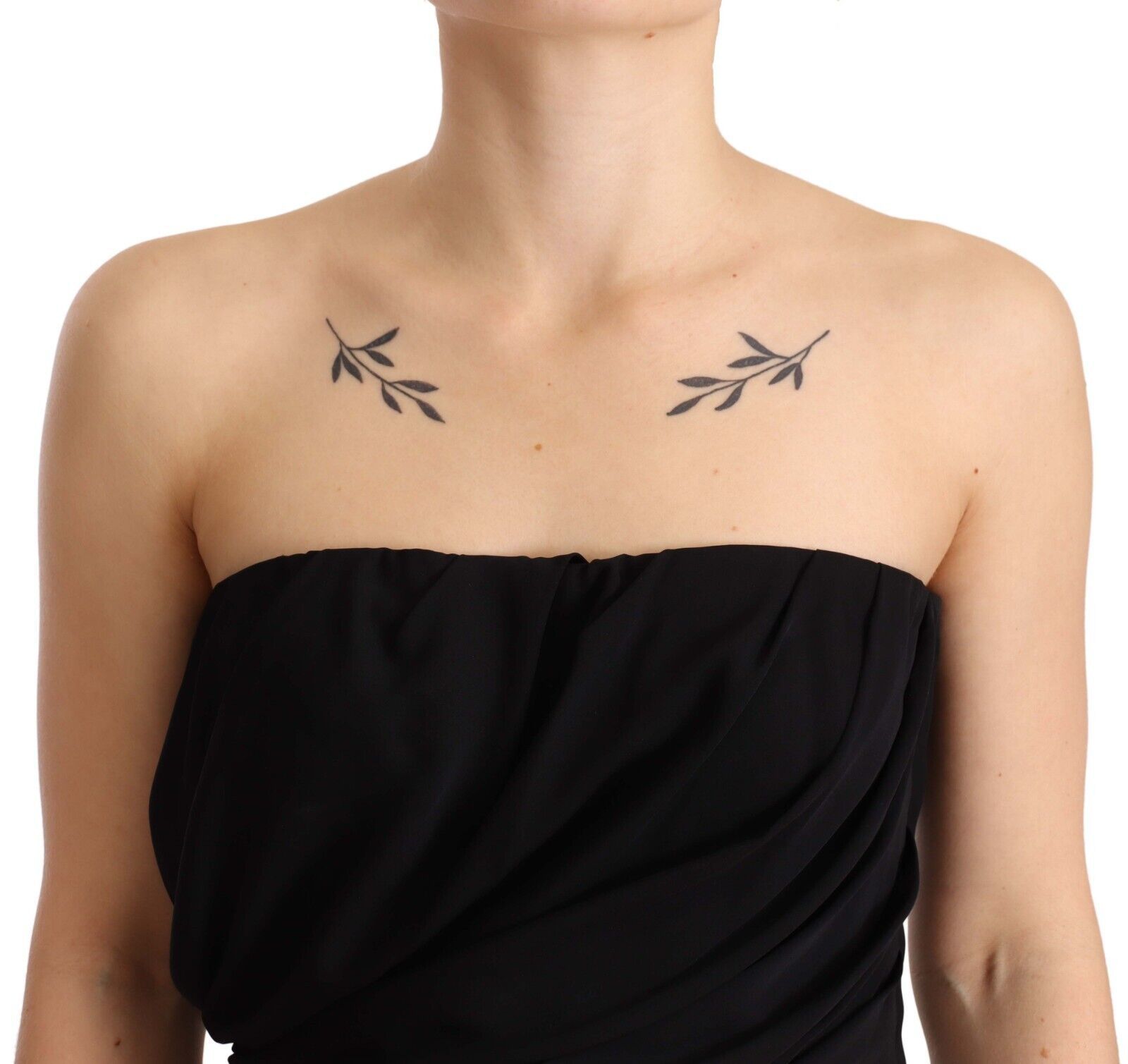 Dolce & Gabbana Elegant Strapless Silk Midi Dress - Sandy Store ByNet