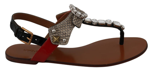 Dolce & Gabbana Elegant Strappy Sandals with Exotic Charm - Sandy Store ByNet