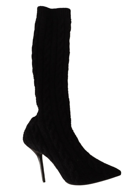 Dolce & Gabbana Elegant Stretch Sock Boots in Black - Sandy Store ByNet