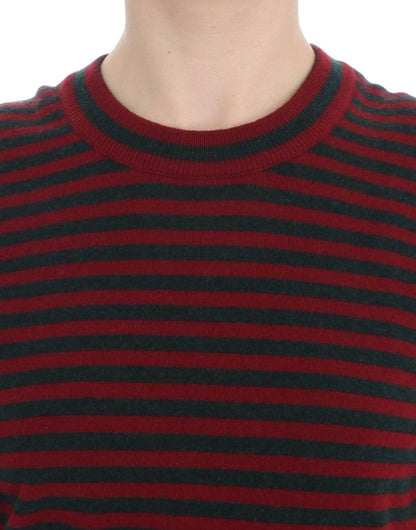 Dolce & Gabbana Elegant Striped Cashmere Crewneck Sweater - Sandy Store ByNet