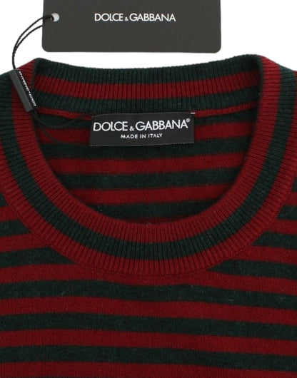 Dolce & Gabbana Elegant Striped Cashmere Crewneck Sweater - Sandy Store ByNet
