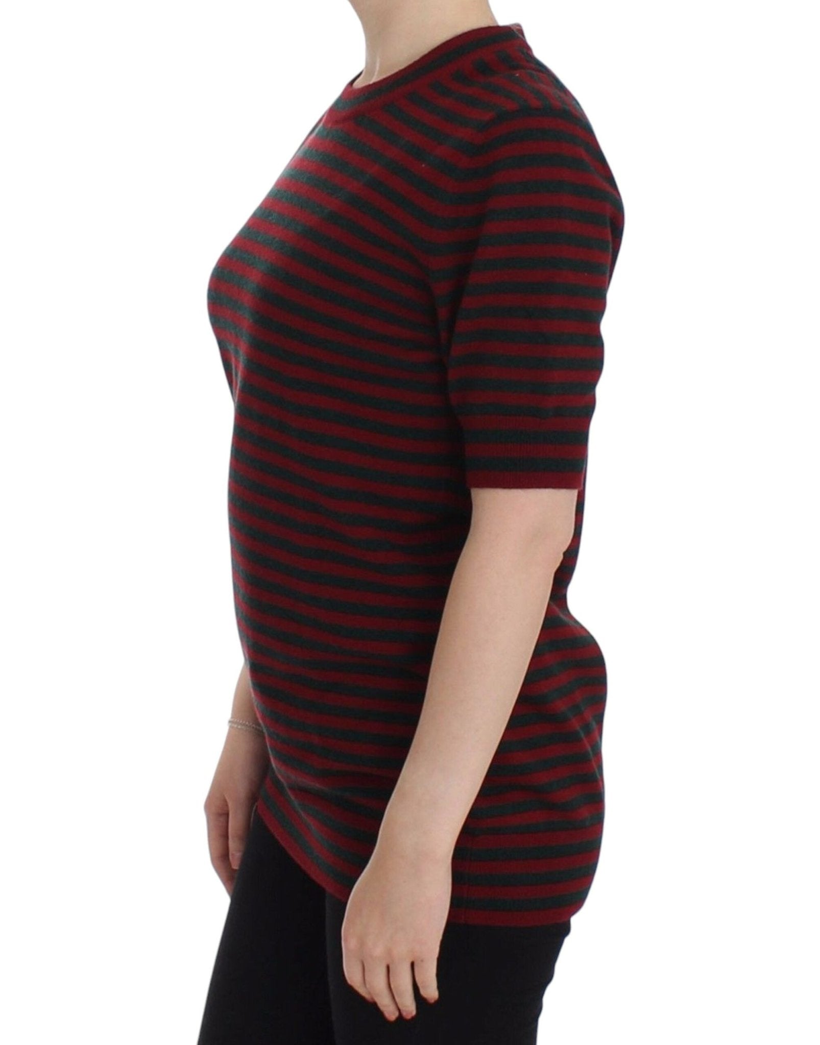 Dolce & Gabbana Elegant Striped Cashmere Crewneck Sweater - Sandy Store ByNet