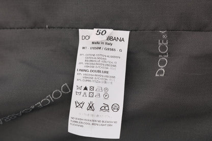 Dolce & Gabbana Elegant Striped Gray Waistcoat Vest - Sandy Store ByNet