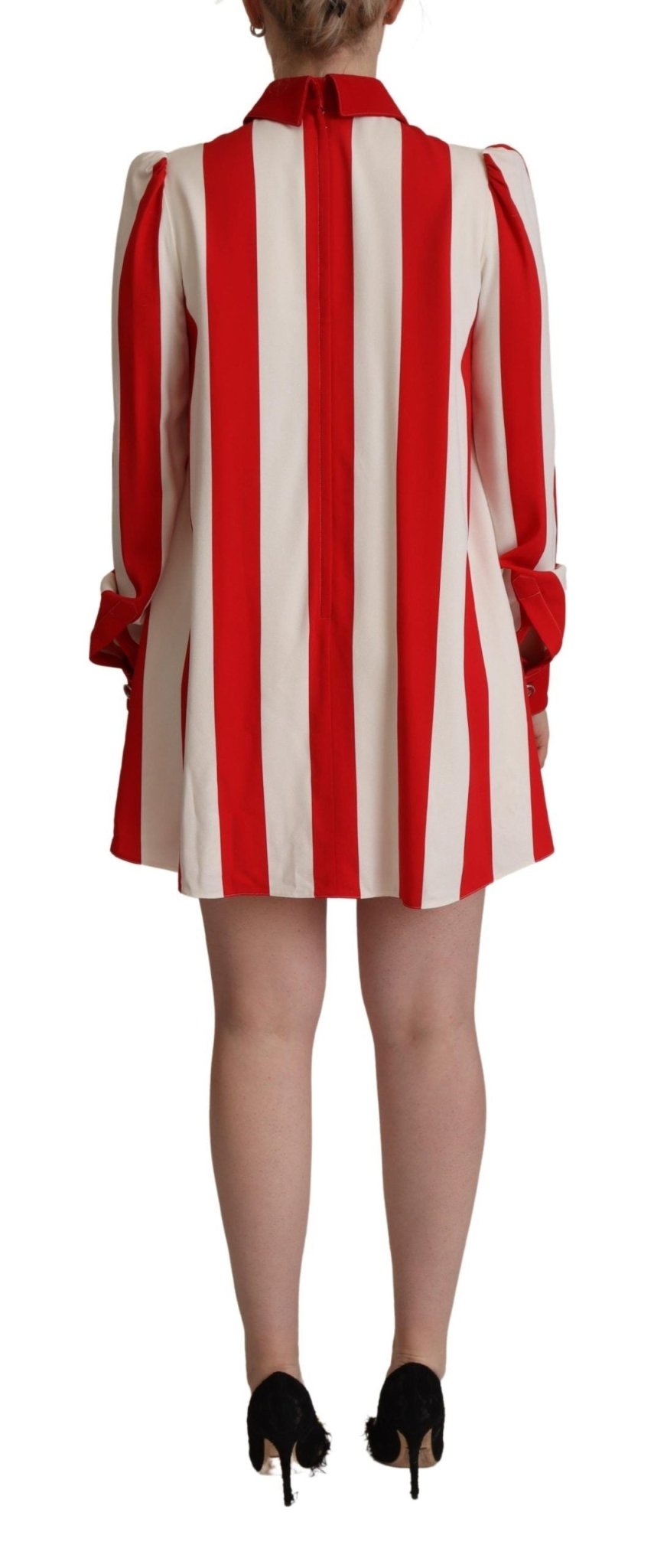 Dolce & Gabbana Elegant Striped Shirt Mini Dress - Sandy Store ByNet