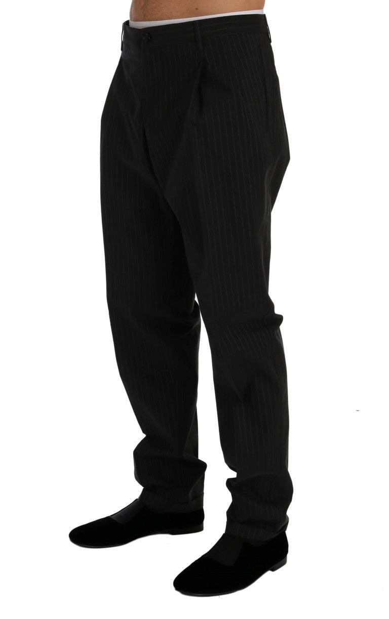 Dolce & Gabbana Elegant Striped Straight Fit Dress Trousers - Sandy Store ByNet