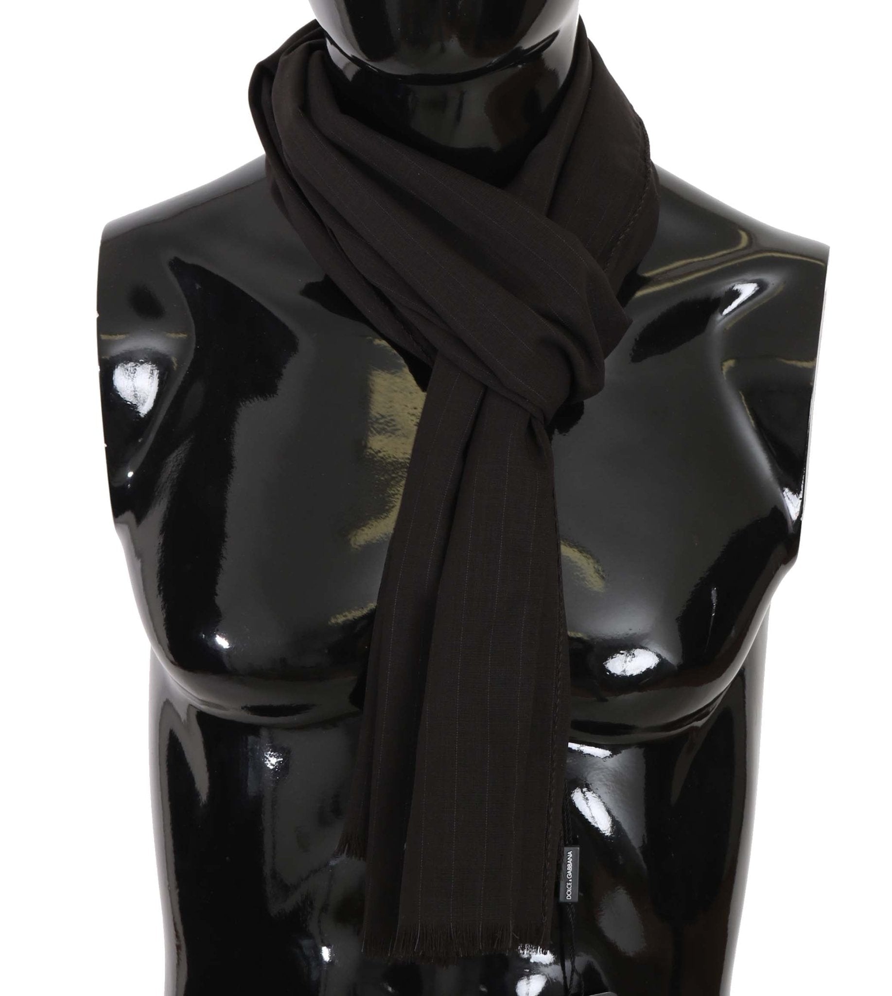 Dolce & Gabbana Elegant Striped Wool Men's Scarf - Sandy Store ByNet