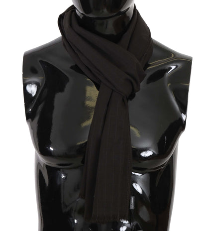 Dolce & Gabbana Elegant Striped Wool Men's Scarf - Sandy Store ByNet
