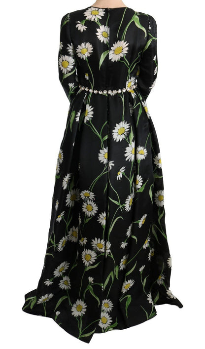 Dolce & Gabbana Elegant Sunflower Maxi Gown with Crystals - Sandy Store ByNet