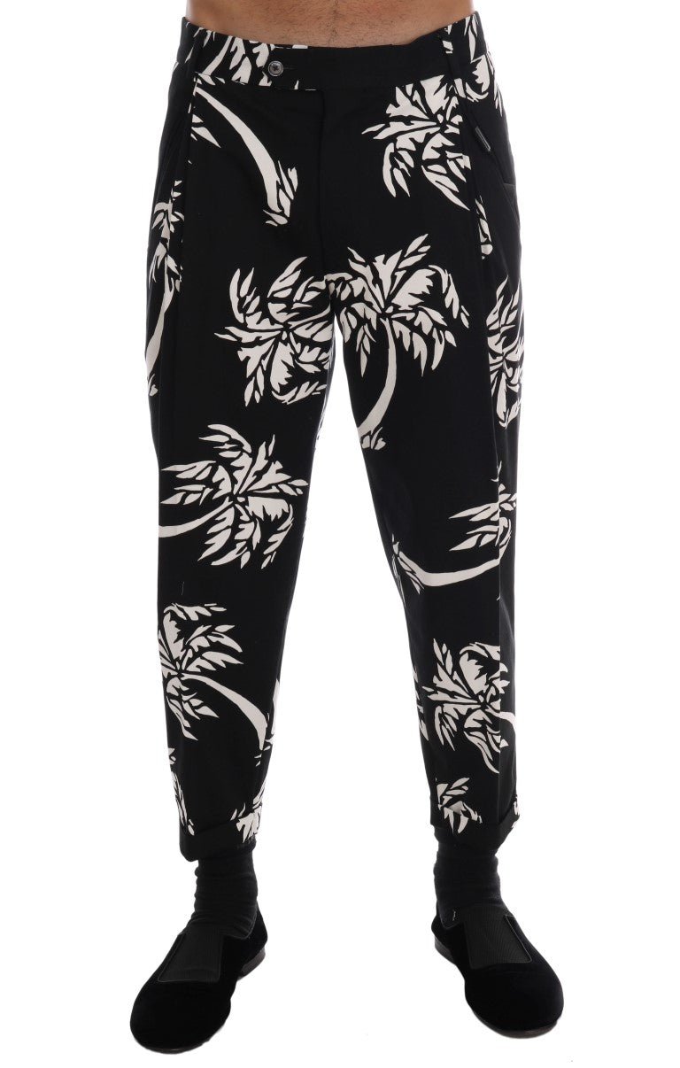 Dolce & Gabbana Elegant Tree Print Ankle Trousers - Sandy Store ByNet