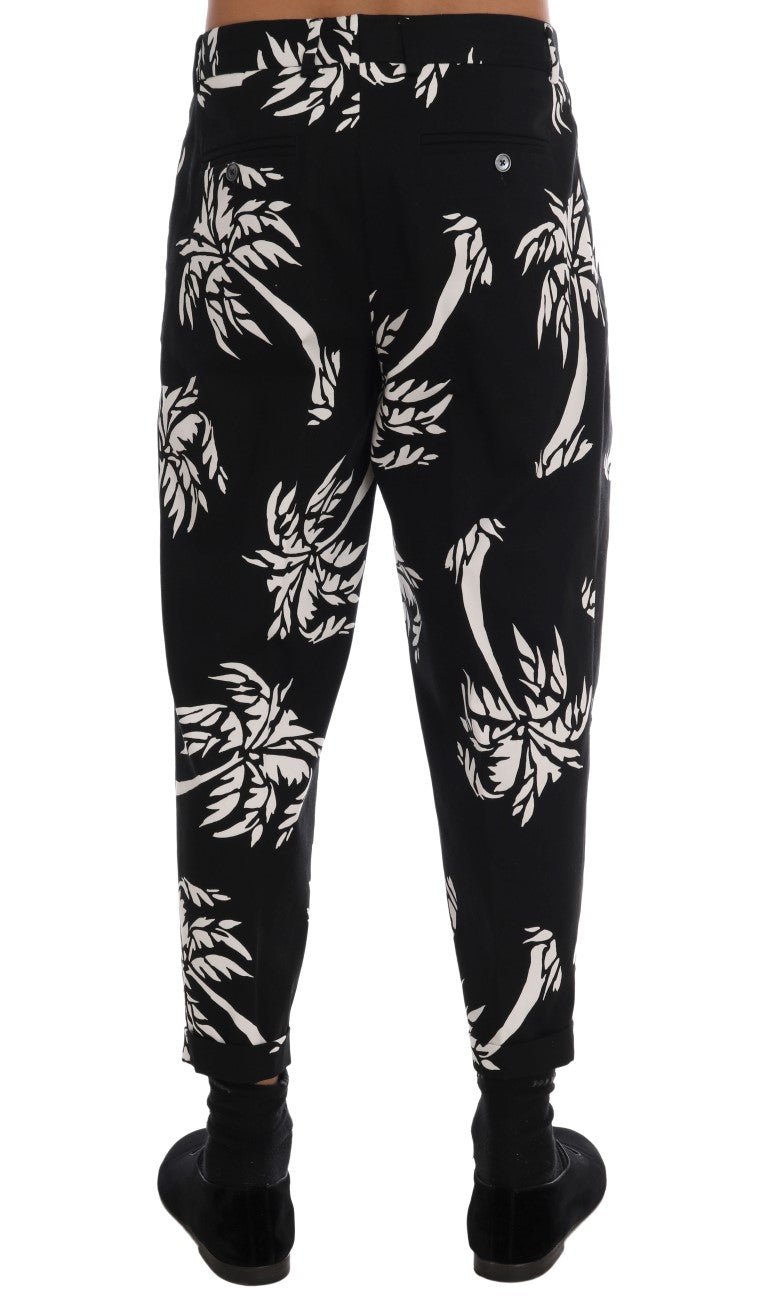 Dolce & Gabbana Elegant Tree Print Ankle Trousers - Sandy Store ByNet