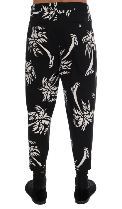 Dolce & Gabbana Elegant Tree Print Ankle Trousers - Sandy Store ByNet