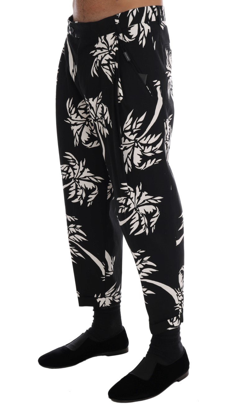 Dolce & Gabbana Elegant Tree Print Ankle Trousers - Sandy Store ByNet