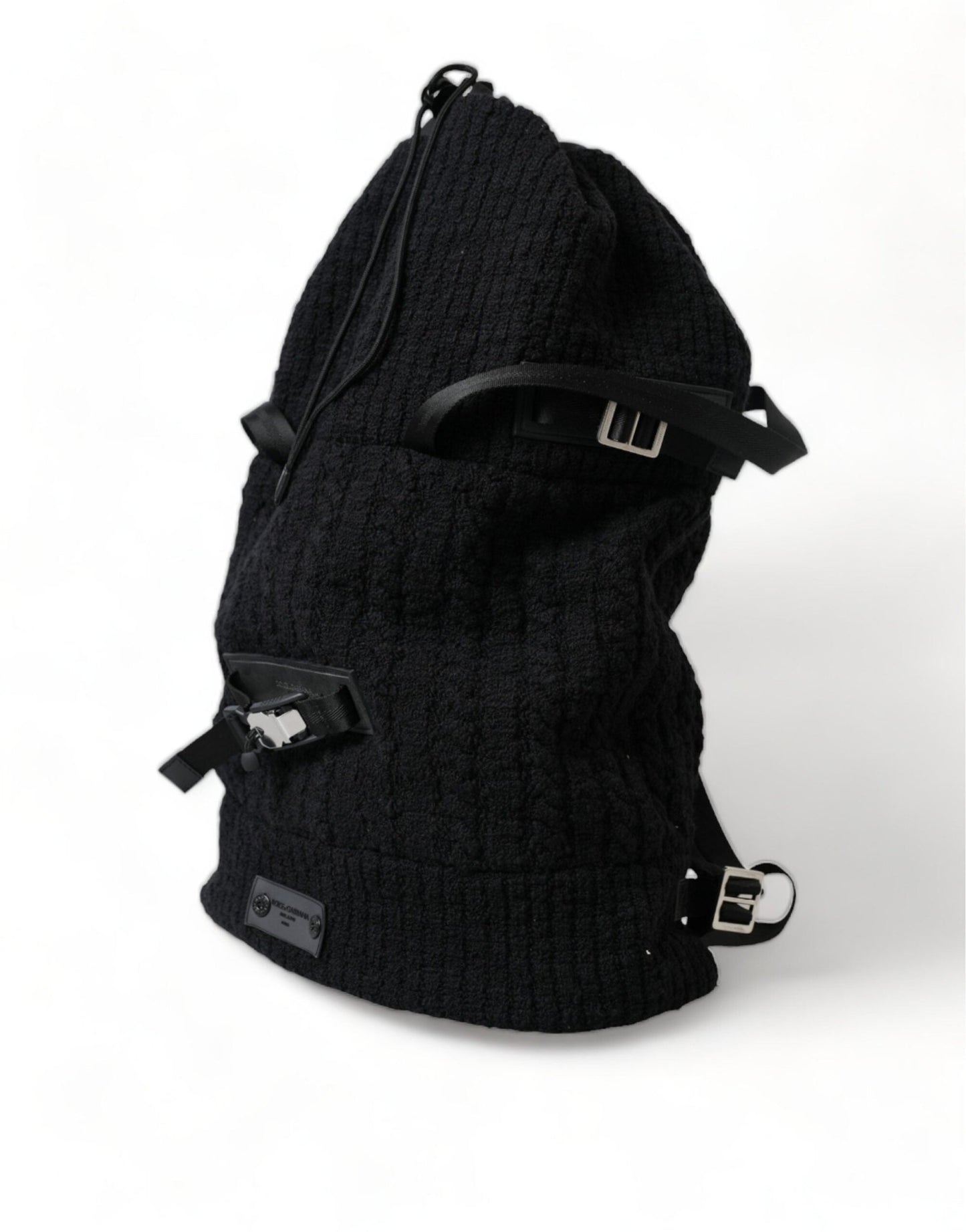 Dolce & Gabbana Elegant Tricot Wool - Blend Backpack in Black - Sandy Store ByNet