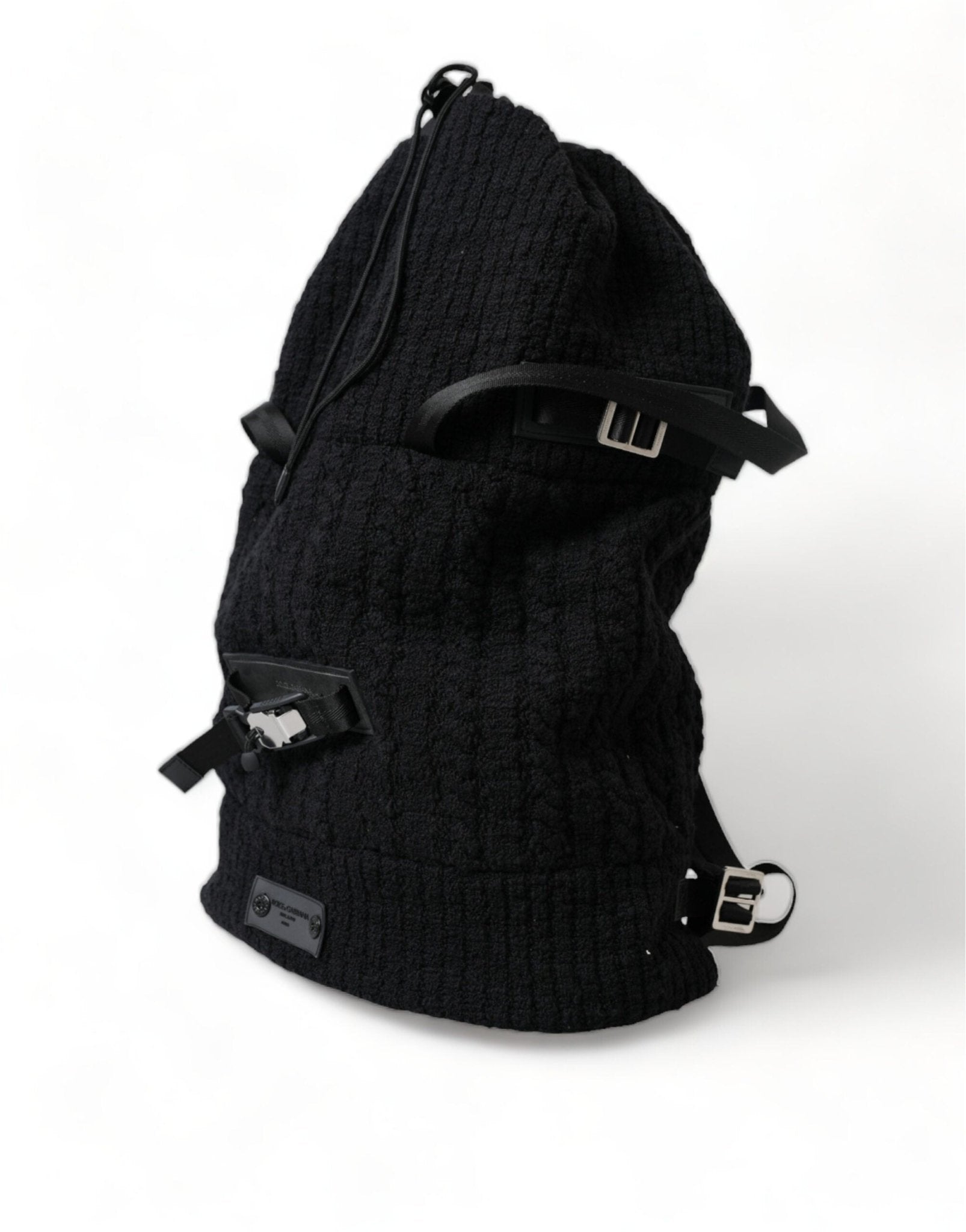 Dolce & Gabbana Elegant Tricot Wool - Blend Backpack in Black - Sandy Store ByNet