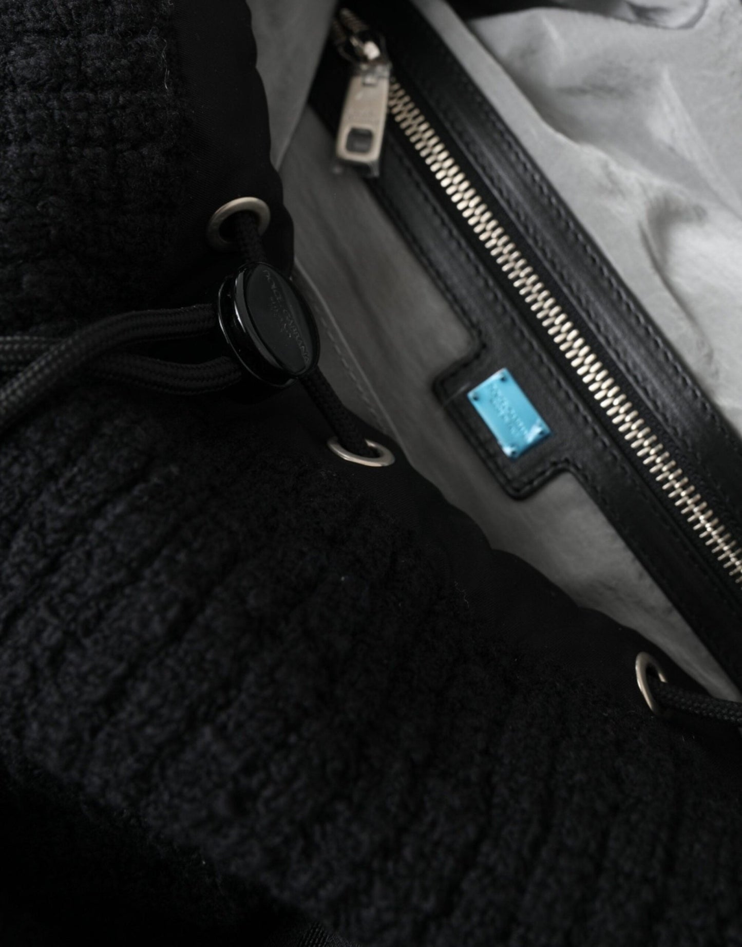 Dolce & Gabbana Elegant Tricot Wool - Blend Backpack in Black - Sandy Store ByNet