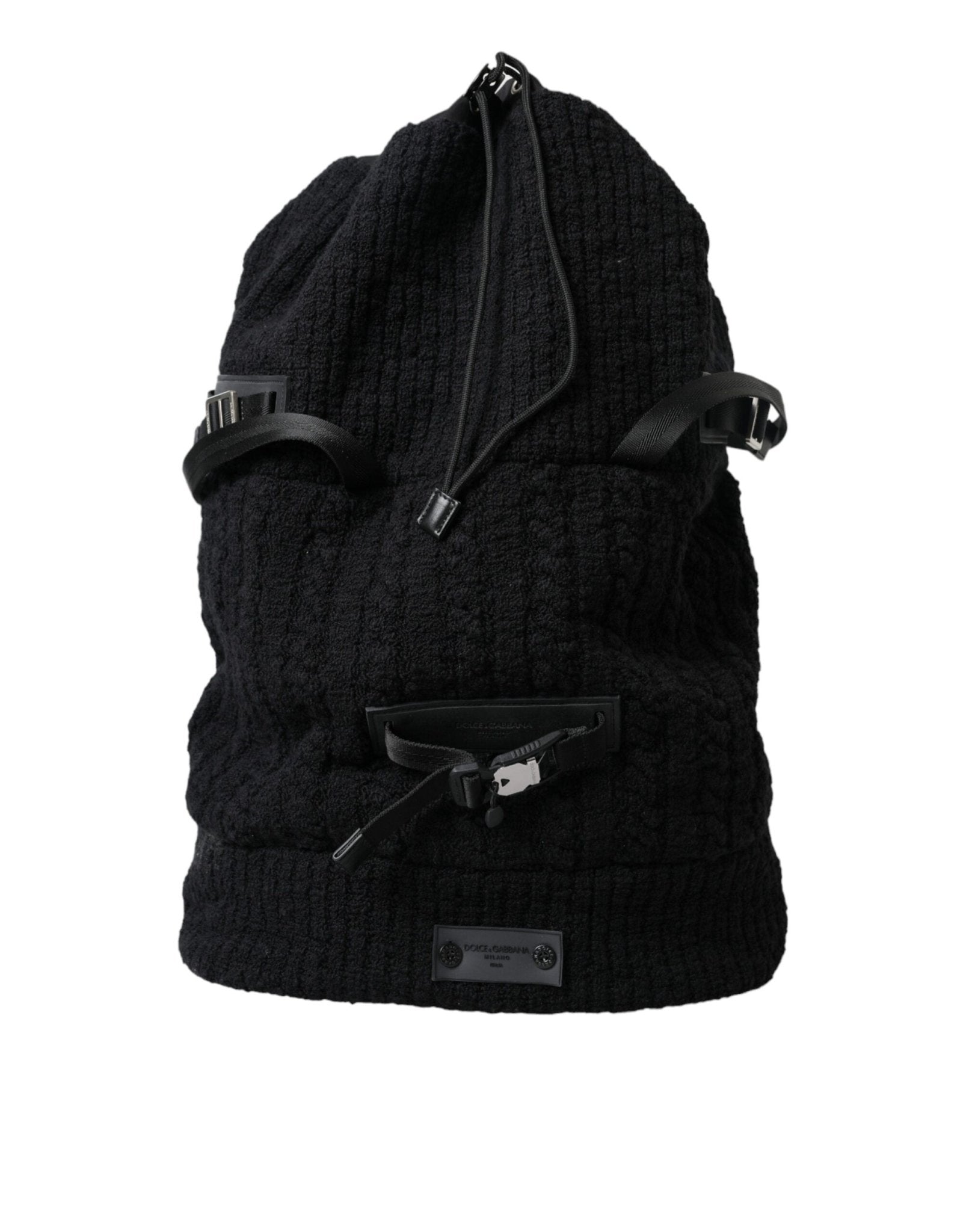 Dolce & Gabbana Elegant Tricot Wool - Blend Backpack in Black - Sandy Store ByNet
