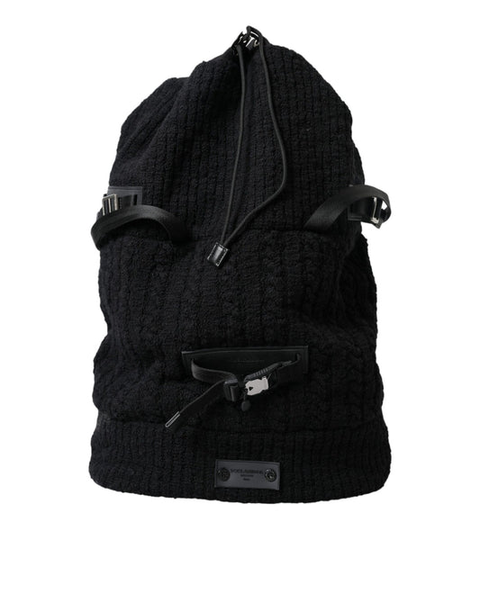 Dolce & Gabbana Elegant Tricot Wool - Blend Backpack in Black - Sandy Store ByNet