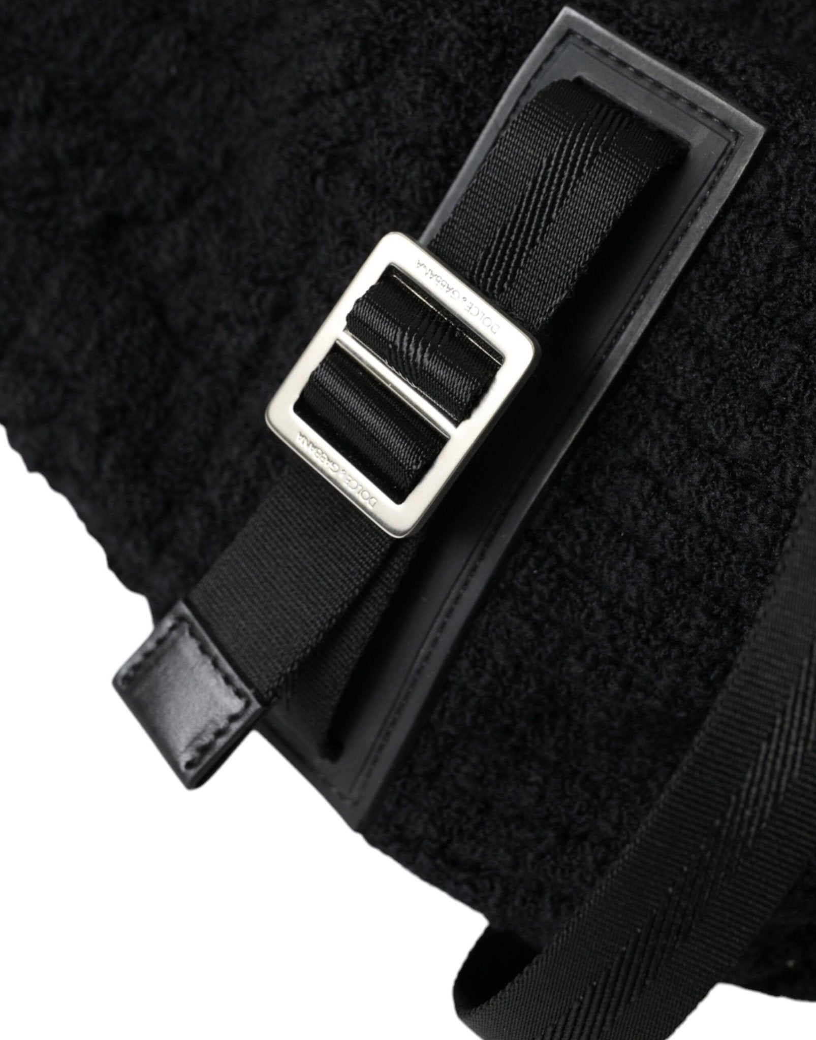 Dolce & Gabbana Elegant Tricot Wool - Blend Backpack in Black - Sandy Store ByNet