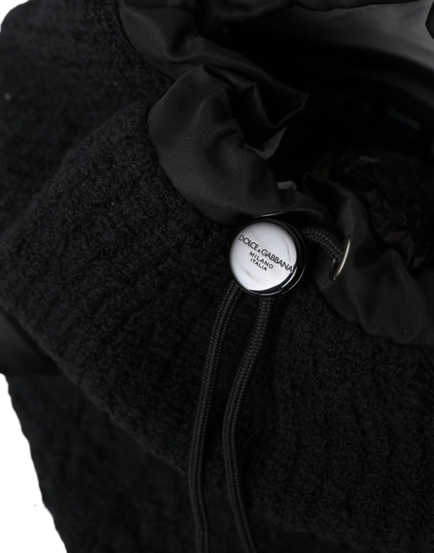 Dolce & Gabbana Elegant Tricot Wool - Blend Backpack in Black - Sandy Store ByNet