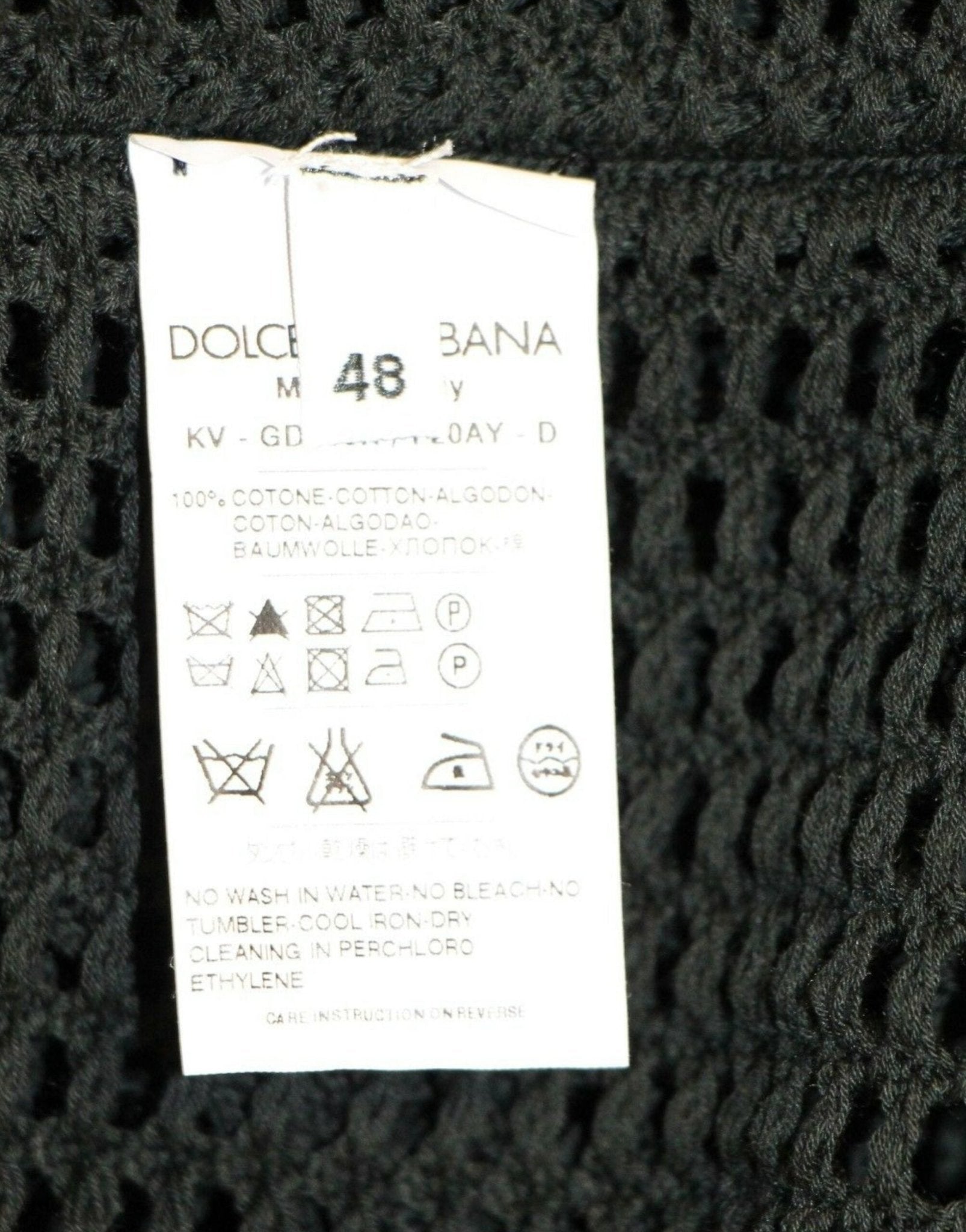 Dolce & Gabbana Elegant V - Neck Dark Green Knitted Sweater - Sandy Store ByNet