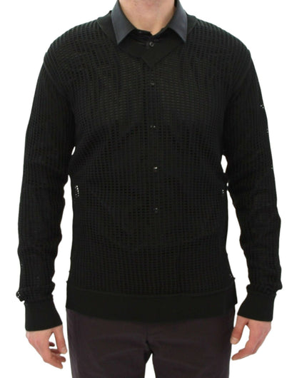 Dolce & Gabbana Elegant V - Neck Dark Green Knitted Sweater - Sandy Store ByNet
