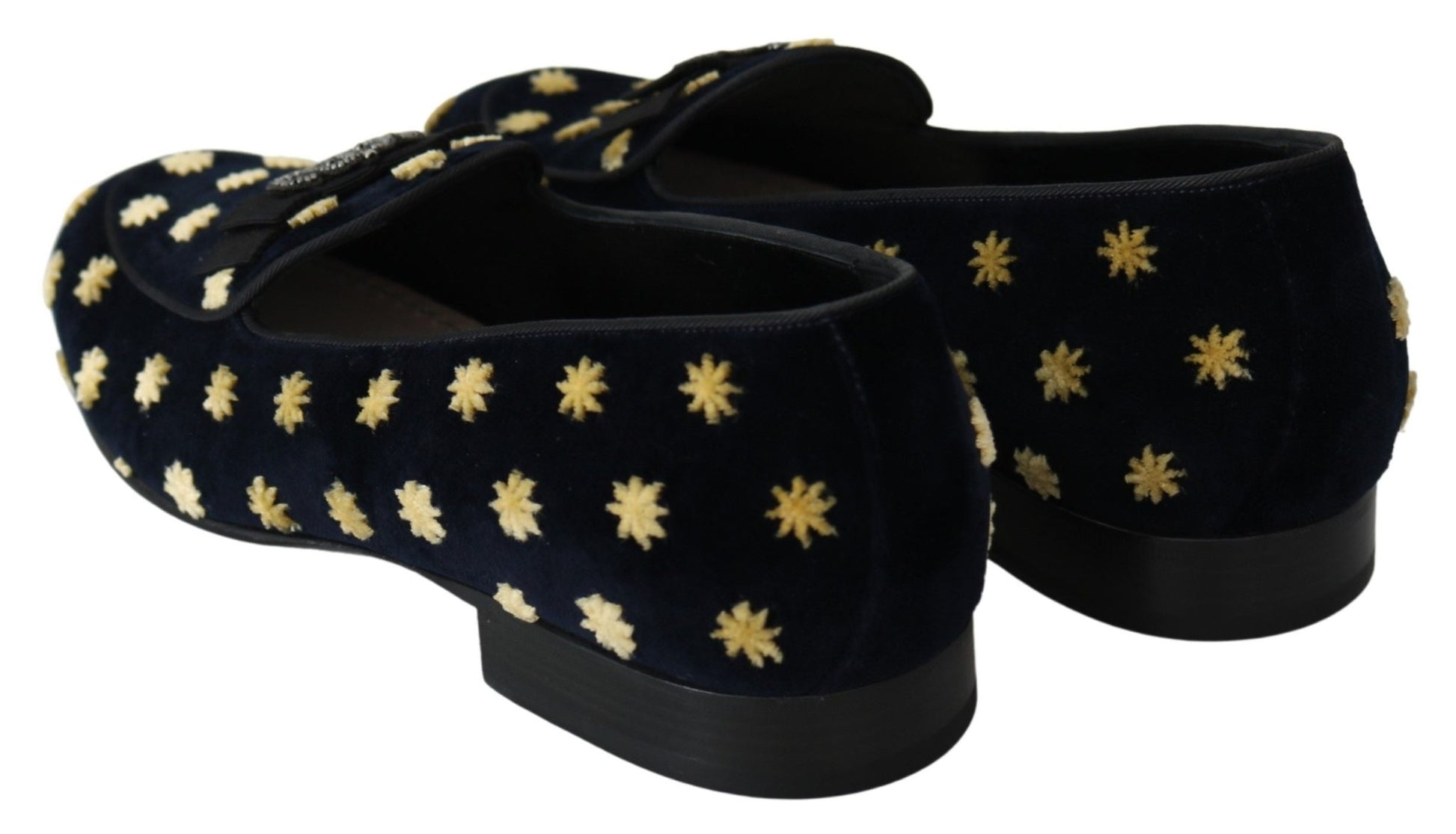 Dolce & Gabbana Elegant Velvet Crown Embroidery Loafers - Sandy Store ByNet