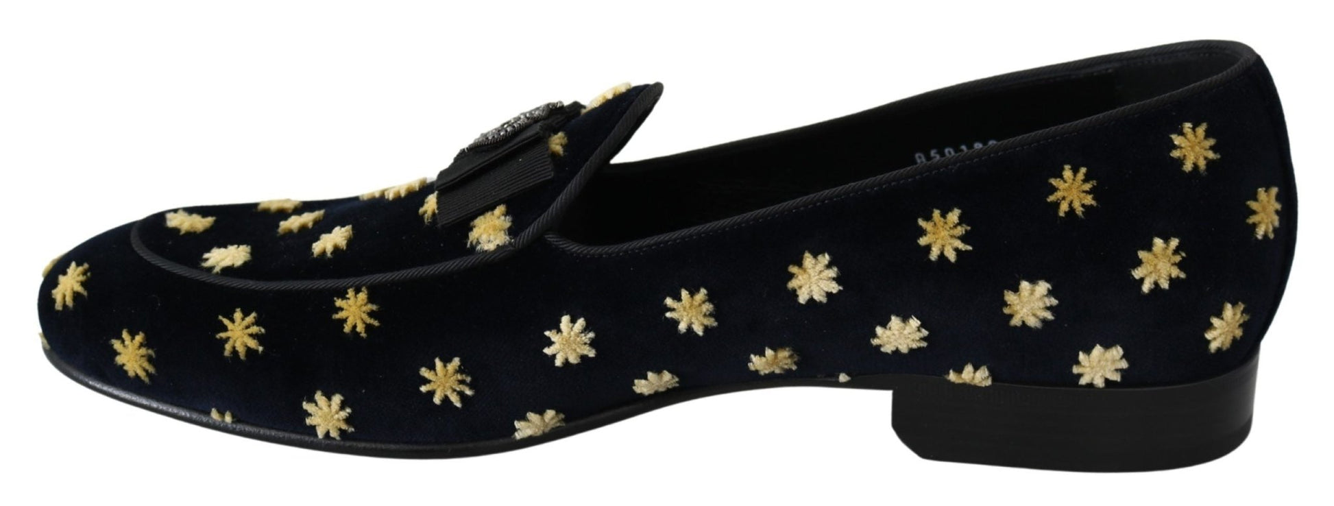 Dolce & Gabbana Elegant Velvet Crown Embroidery Loafers - Sandy Store ByNet