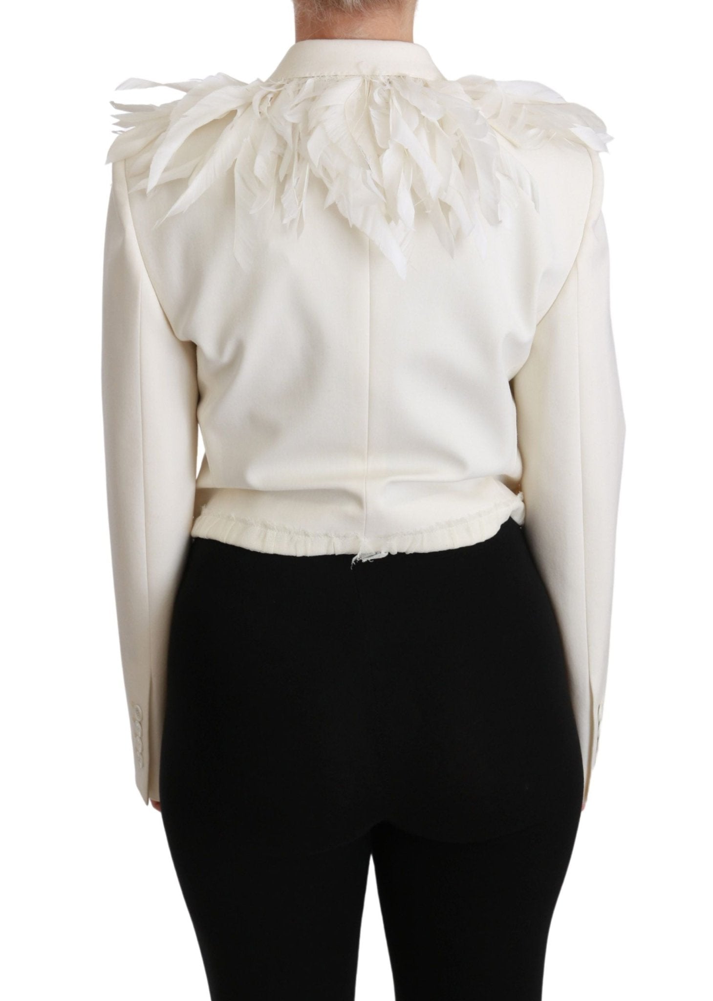 Dolce & Gabbana Elegant White Double Breasted Blazer Jacket - Sandy Store ByNet
