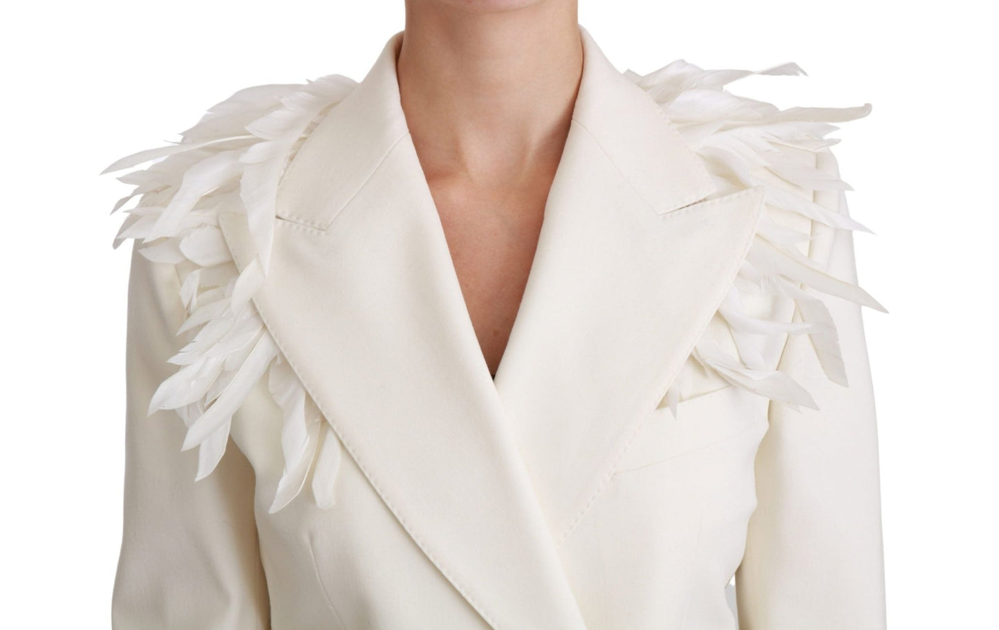 Dolce & Gabbana Elegant White Double Breasted Blazer Jacket - Sandy Store ByNet