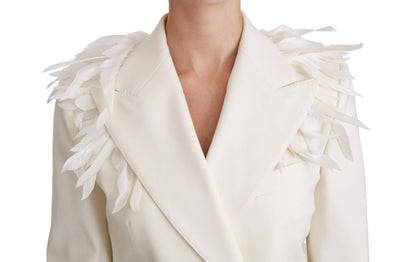 Dolce & Gabbana Elegant White Double Breasted Blazer Jacket - Sandy Store ByNet