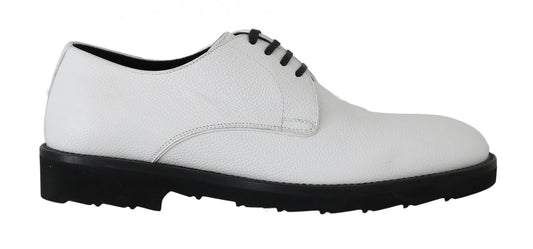 Dolce & Gabbana Elegant White Formal Leather Shoes - Sandy Store ByNet